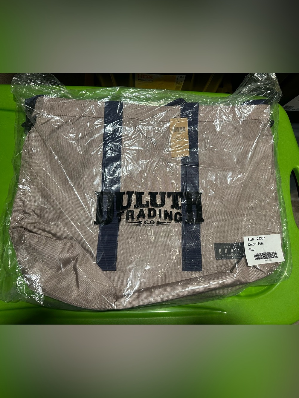 Duluth Trading Co Taupe Nylon Open Top Tote